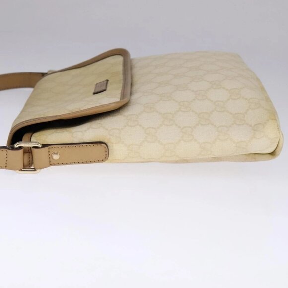 GUCCI GG Supreme Shoulder Bag PVC Beige Gold 223666 Auth 108900 - Picture 6 of 16
